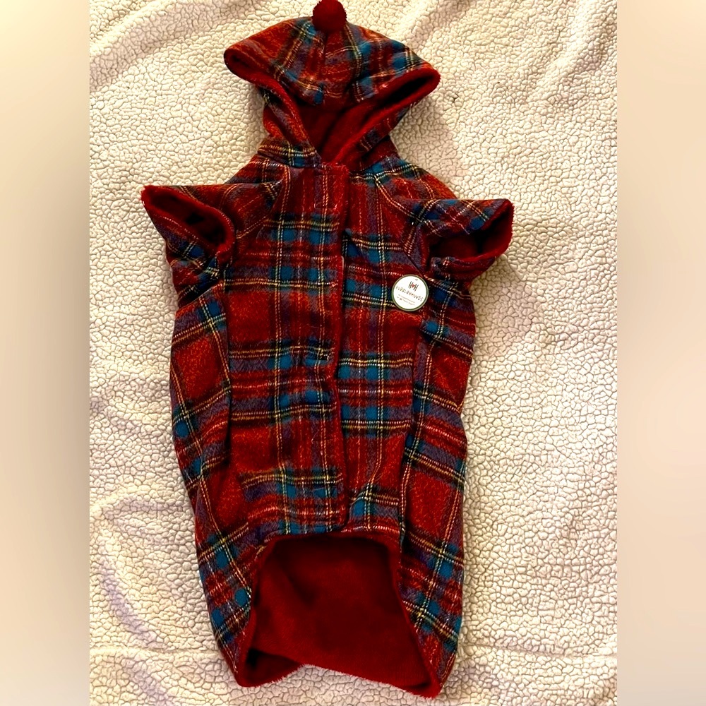 Huggle Hounds 🌟2-X- HP🌟Plaid Dog Hoodie X-Large